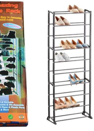 Полка для обуви, органайзер, стеллаж amazing shoe rack5 фото