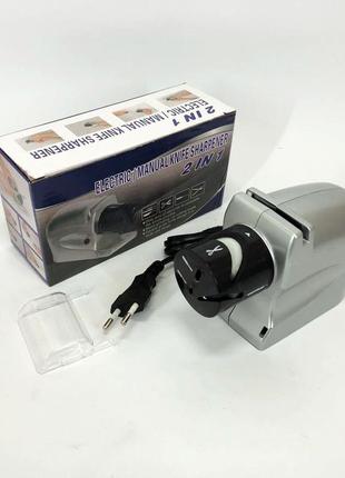 Електрична точила для ножів та ножиць electric sharpener 220в, електронна точила для заточування ножів10 фото