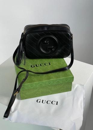 Женская сумка gucci blondie medium shoulder bag black premium