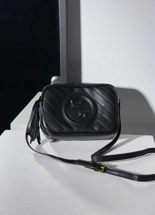 Женская сумка gucci blondie medium shoulder bag black premium8 фото