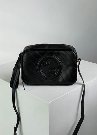 Женская сумка gucci blondie medium shoulder bag black premium2 фото