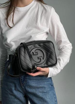 Женская сумка gucci blondie medium shoulder bag black premium6 фото