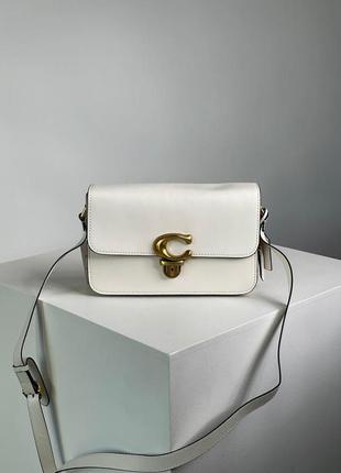 Жіноча сумка coach studio shoulder bag chalk premium2 фото
