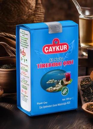 Турецкий чай черный листовой заварной caykur tirebolu рассыпной мелколистовой натуральный чайкур 200 гр турция1 фото