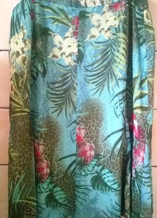 Юбка летняя тонкая на полную женщину 54 размера