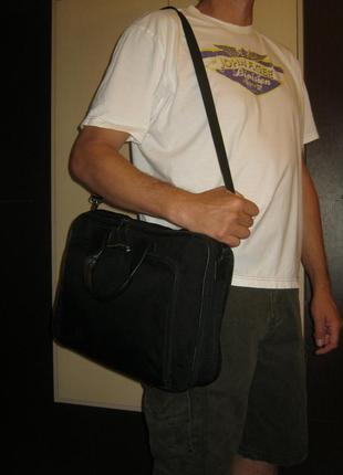 Фирменная (номер) сумка портфель кожаная отделка в идеале