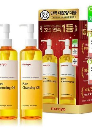 Гидрафильное масло для глубокого очищения кожи manyo pure cleansing oil 300 мл+300 мл4 фото