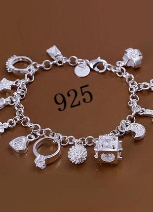 Модный женский браслет с серебрением 925 silver fashion