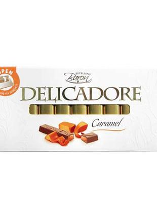 Подарочный шоколад молочный с карамельной начинкой delicadore baron caramel, 200 г, польша