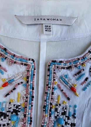 Стильна батистовая блузка з тонкої тканини від zara4 фото