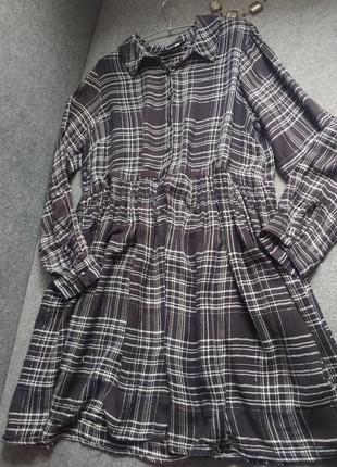 Платье оверсайз из мягкой вискозы (как баечка)  48-50 52 размера4 фото