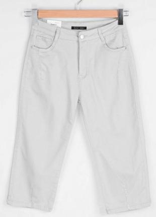 Стильные серые джинсовые шорты бриджи капри2 фото
