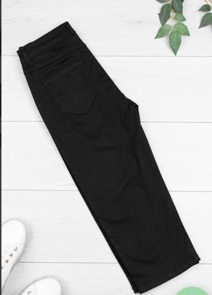 Стильные черные джинсовые шорты бриджи капри4 фото