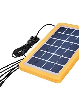 Портативний зарядний пристрій від сонячної батареї ep-0902 5в1 6v-3w usb для телефону, планшета, павербанка3 фото