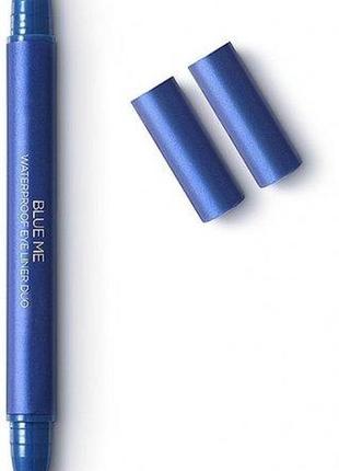 Підводка-маркер kiko milano для очей подвійна водостійка  blue me waterproof eyeliner чорна