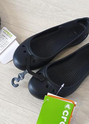 Crocs kadee work flat black балетки. w4 (33-34)1 фото