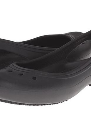 Crocs kadee work flat black балетки. w4 (33-34)3 фото