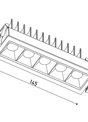 Встраиваемый светильник kloodi kd-point 5x2 10w 4000k bk5 фото