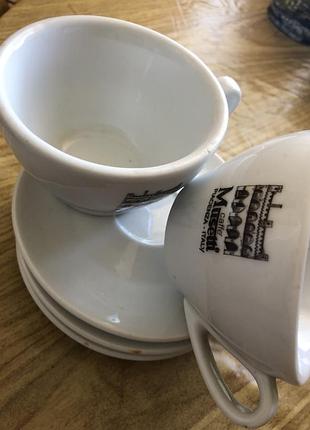 Набор чашки блюдце musetti италия для кофе