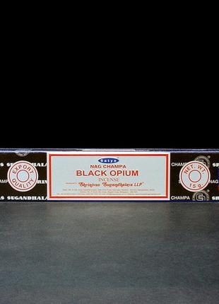 Натуральні пилцеві пахощі black opium (чорний опіум) від satya (сатья) 15 г