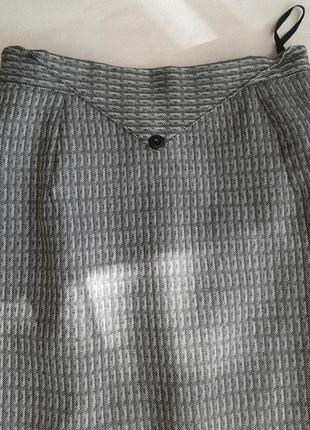 Юбка карандаш серая классическая юбка меди трапеция с разрезом6 фото