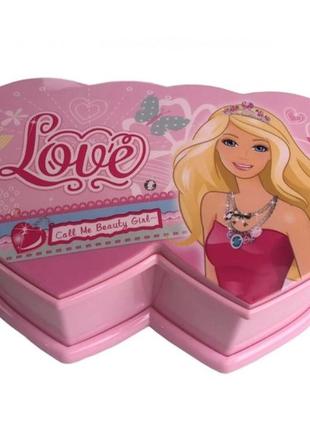 Рожева механічна музична шкатулка скринька барбі/ barbie з балериною💖