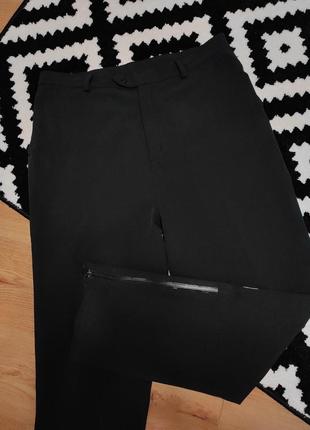 Брюки штани чоловічі спортивні прямі широкі довгі балонові чорні fj, розмір l - xl2 фото