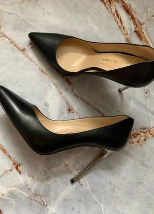 Черные кожаные туфли lottini1 фото