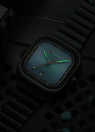 Curren neo часы , унисекс, кварцевые, квадратные, с датой, стальные, минеральное стекло, d c6 фото
