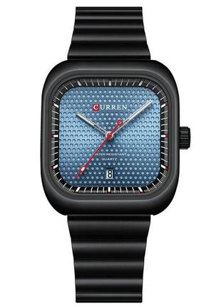 Curren neo часы , унисекс, кварцевые, квадратные, с датой, стальные, минеральное стекло, d c2 фото