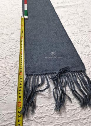 🌈🕊️🌻 унісекс шарф із вовни альпаки сіро блакитного кольору alpaca camargo7 фото