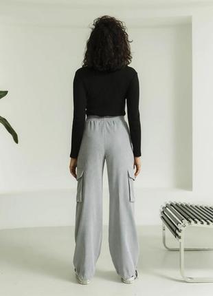 Молодежные вельветовые брюки карго с карманом из качественной итальянской ткани 42-52 размеры разные цвета3 фото