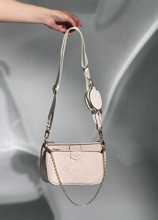 Женская сумка louis vuitton pochete multi cream2 фото