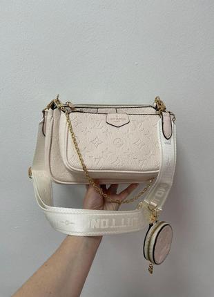 Женская сумка louis vuitton pochete multi cream1 фото