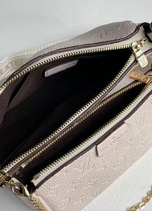 Женская сумка louis vuitton pochete multi cream8 фото