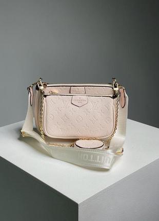 Женская сумка louis vuitton pochete multi cream4 фото