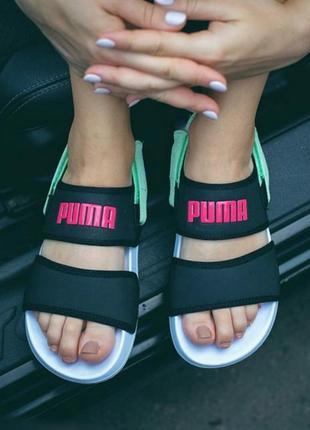 Сандали puma sandal black/green сандалі босоніжки босоножки