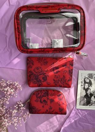 3 в 1 косметичка 3-piece makeup bag victoria’s secret5 фото