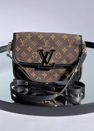 Жіноча сумка louis vuitton buci brown black