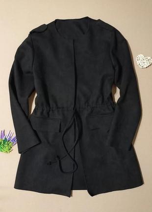 Кардиган пальто 93 moda из мягкой искусственной замши1 фото