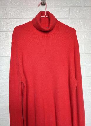 Морквяний светр сукня джемпер бадлон подовжений від sisley італія ☕ наш 44-46рр3 фото