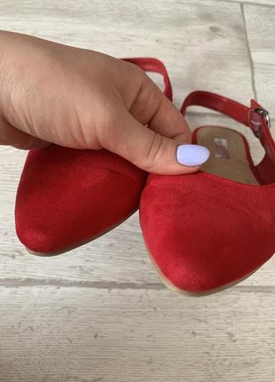 Красные сандали, босоножки, балетки, туфли с открытой пяткой3 фото