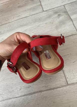 Красные сандали, босоножки, балетки, туфли с открытой пяткой4 фото