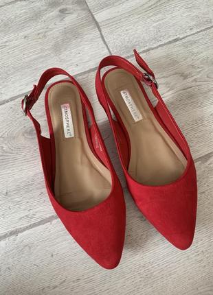 Красные сандали, босоножки, балетки, туфли с открытой пяткой2 фото