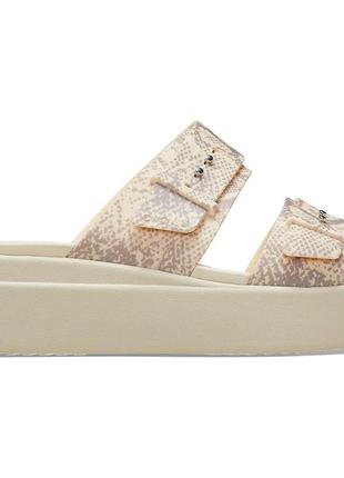 Crocs brooklyn snake buckle low шлепанцы на платформе крокс.4 фото