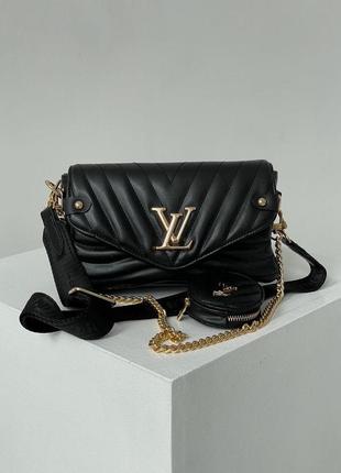 Женская сумка louis vuitton wave black gold