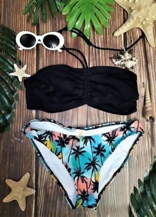 Красивые плавки тропический принт пальмочки, яркие 36с