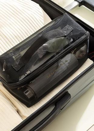 Большая косметичка органайзер несессер для косметики сетка