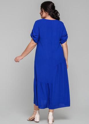 Трендовое женское летнее платье свободного кроя, большие размеры3 фото