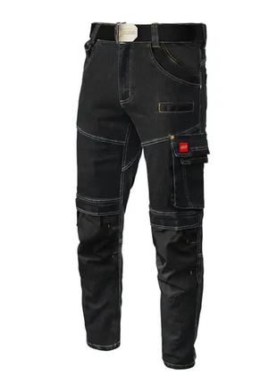 Робочі джинсові штани jeans stretch black польша l-3xl2 фото